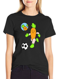 Soccer Carrot T-Shirt - Funny Cartoon Tee
