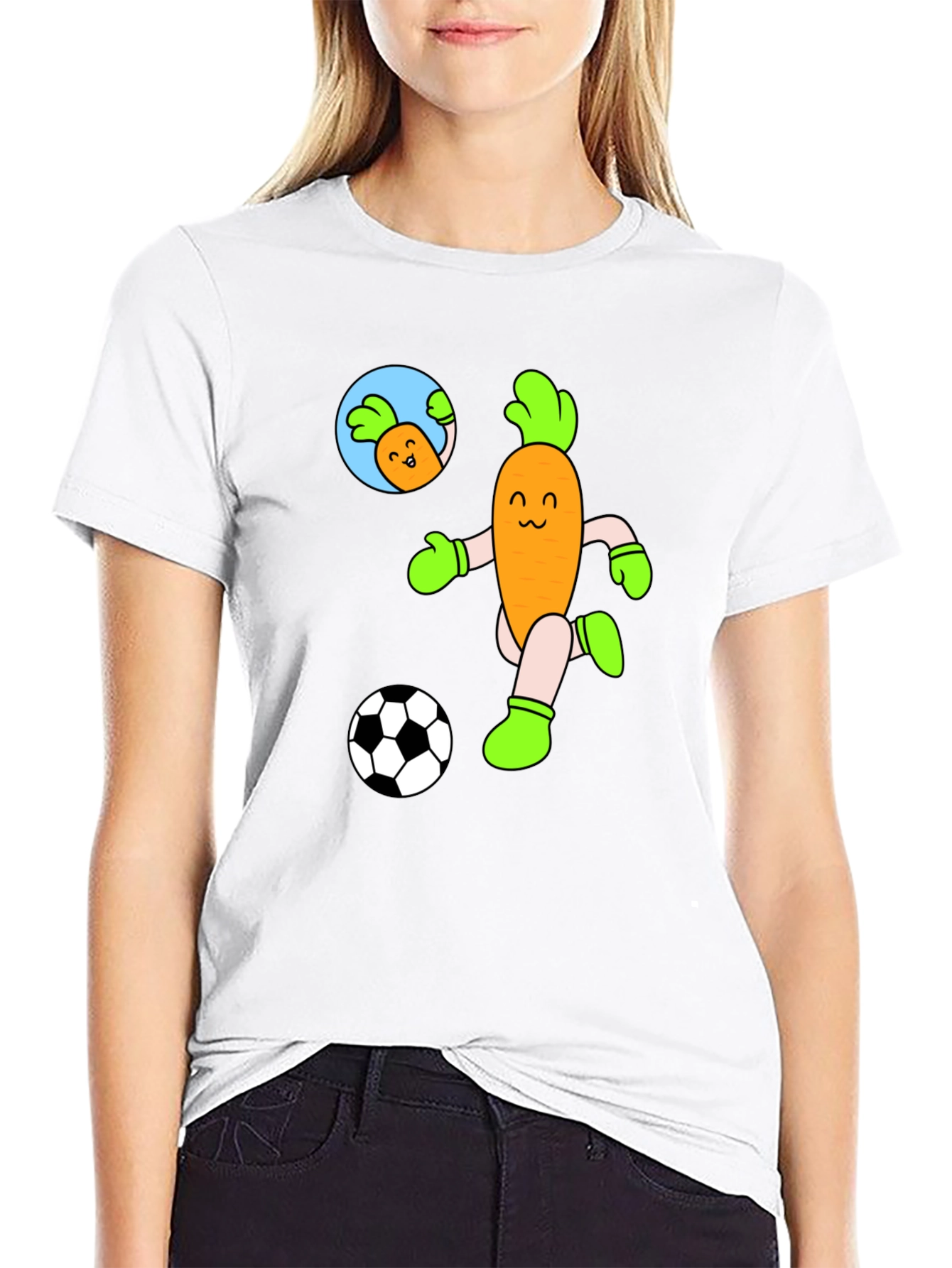 Soccer Carrot T-Shirt - Funny Cartoon Tee