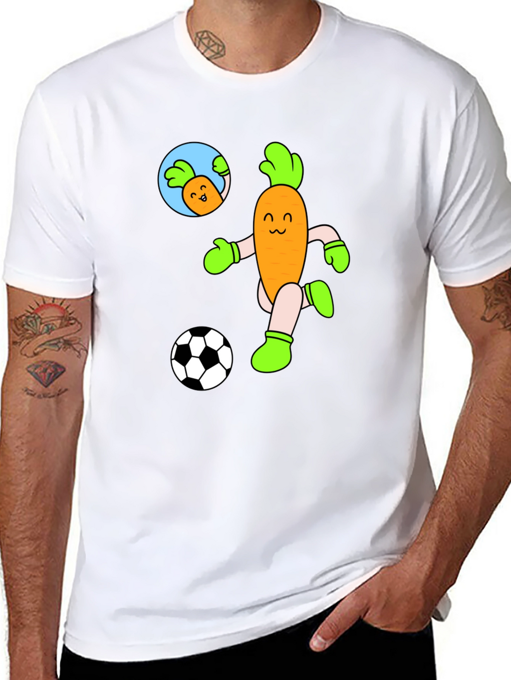 Soccer Carrot T-Shirt - Funny Cartoon Tee