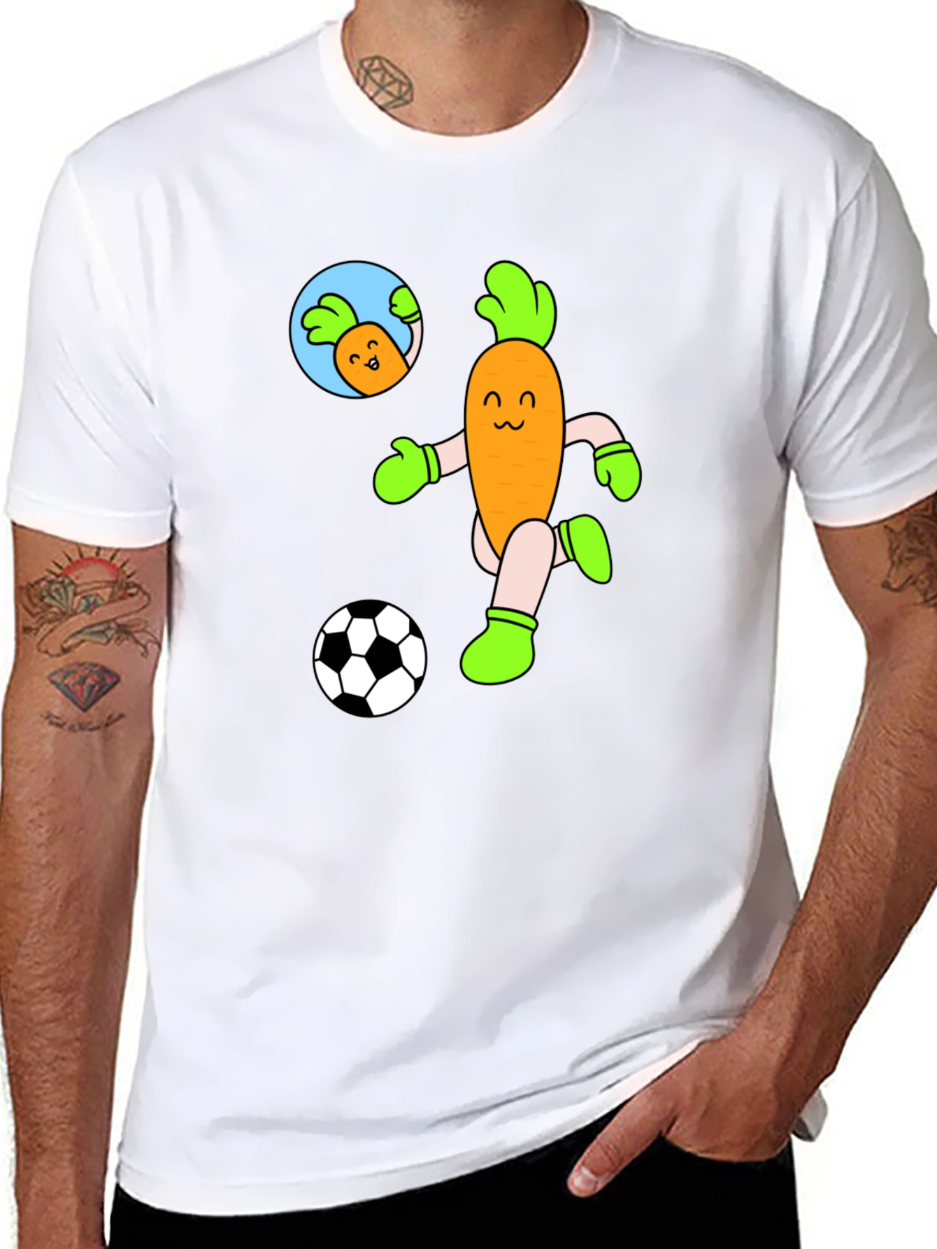 Soccer Carrot T-Shirt - Funny Cartoon Tee