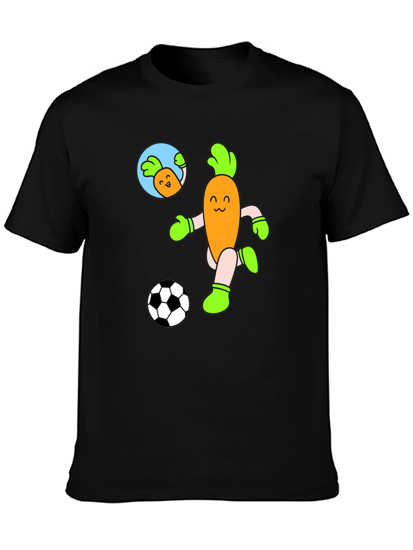 Soccer Carrot T-Shirt - Funny Cartoon Tee