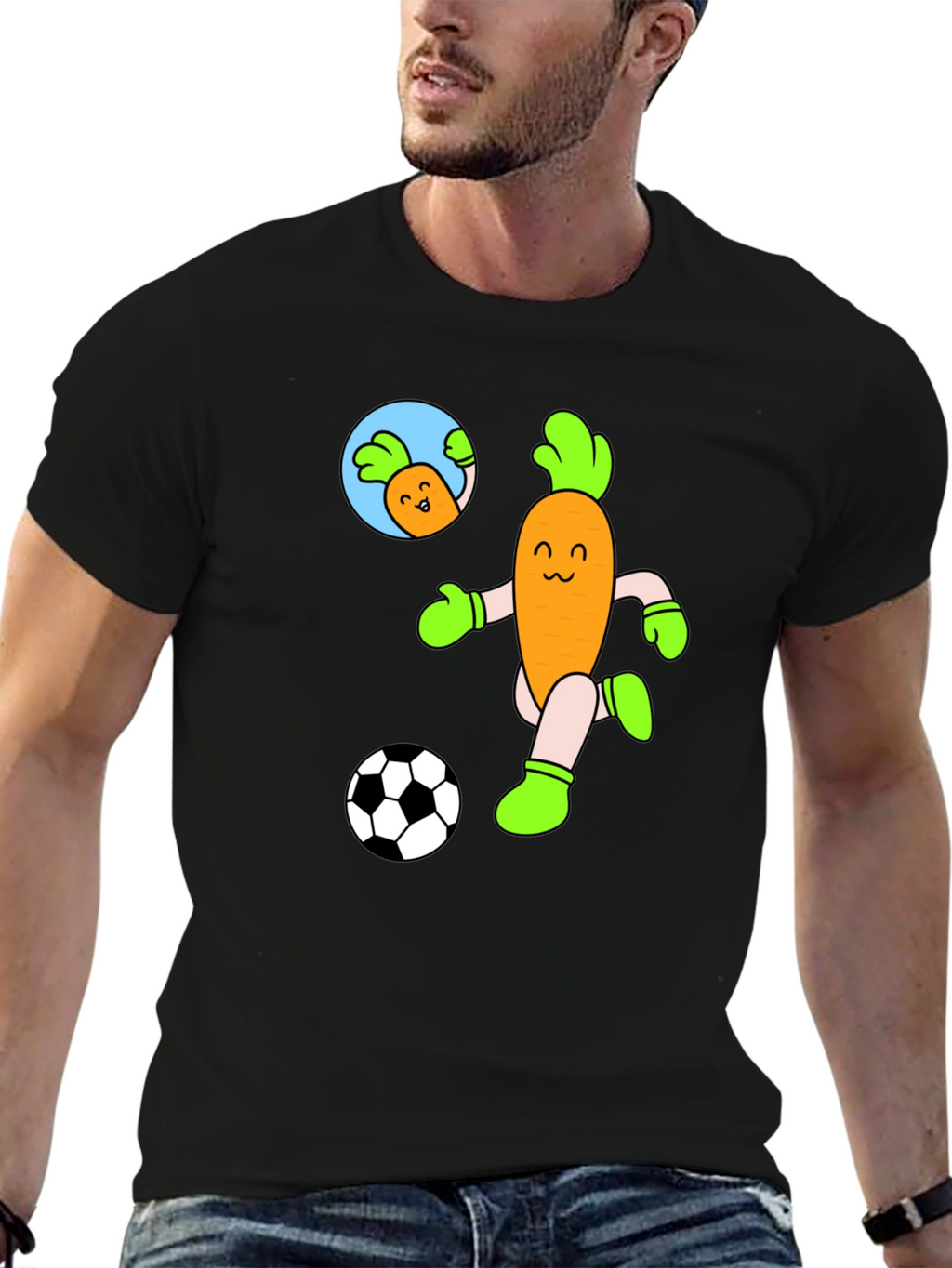 Soccer Carrot T-Shirt - Funny Cartoon Tee