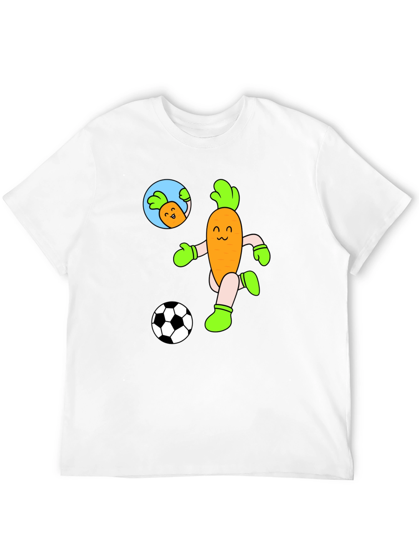 Soccer Carrot T-Shirt - Funny Cartoon Tee