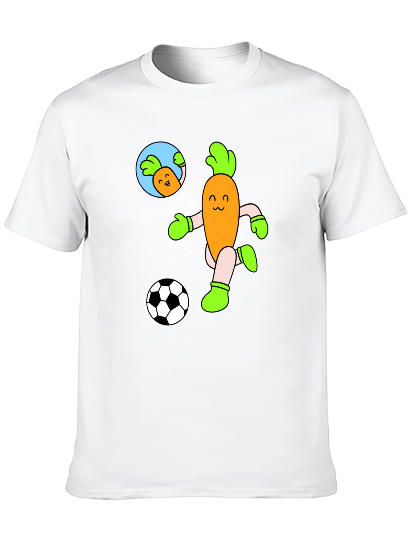 Soccer Carrot T-Shirt - Funny Cartoon Tee