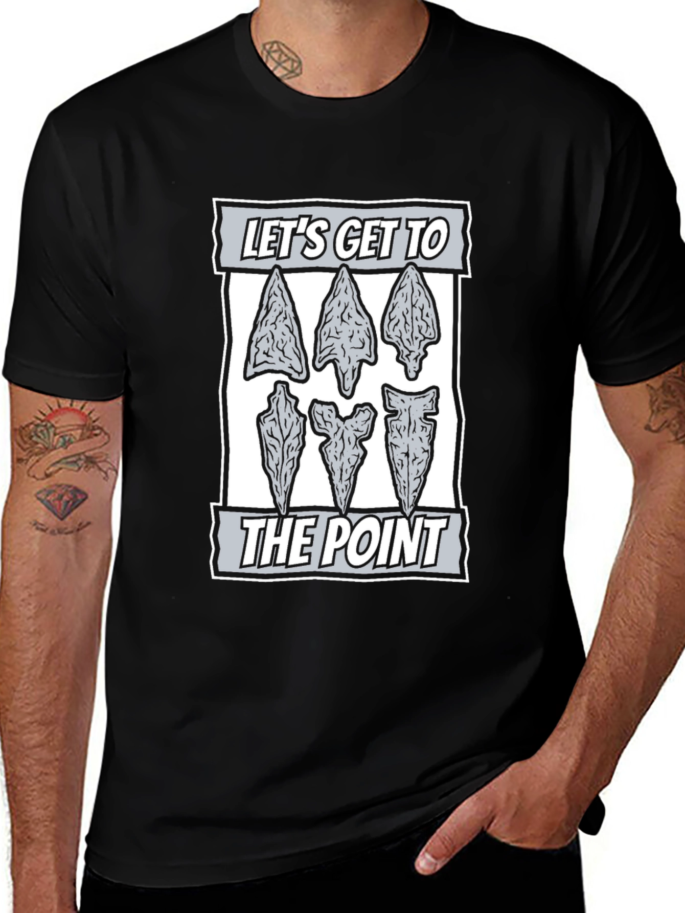 Lets Get To The Point Black Tee
