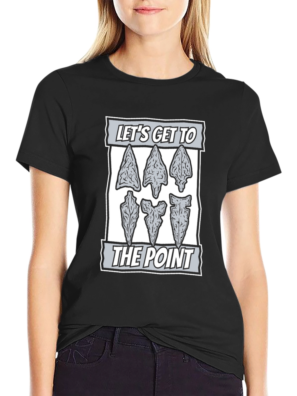 Lets Get To The Point Black Tee