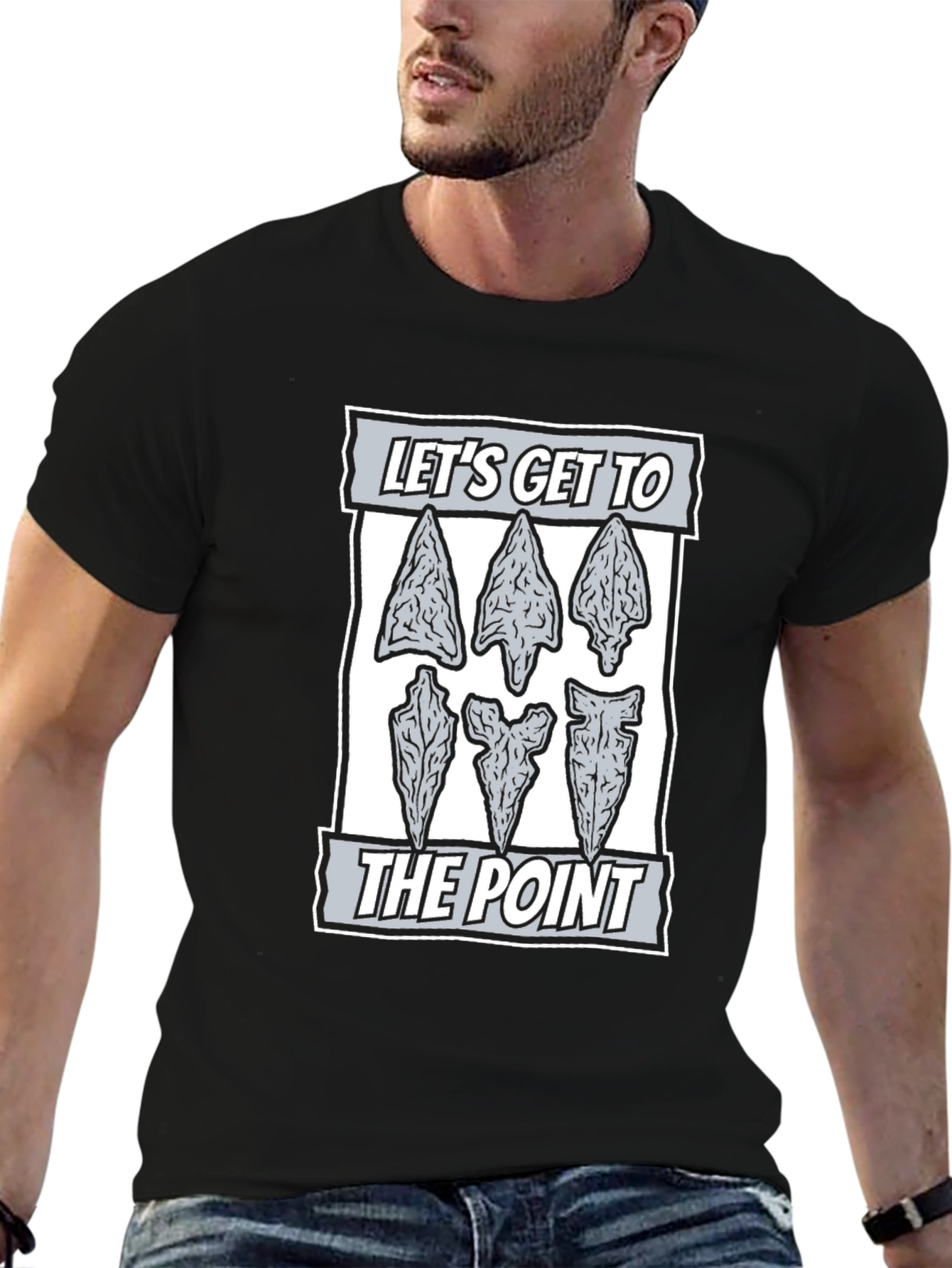 Lets Get To The Point Black Tee