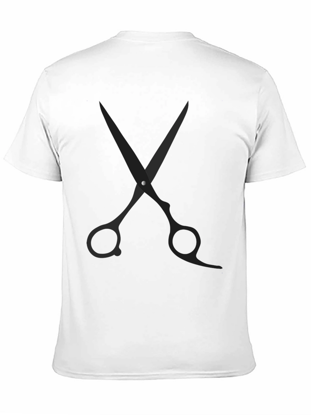 Barber Scissors Graphic Tee - Black Cotton Blend