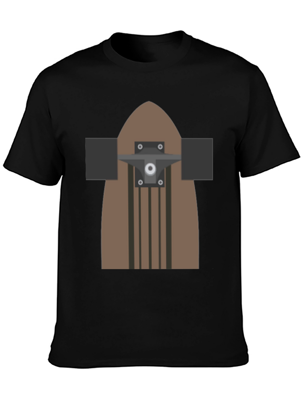 Skateboard Graphic T-Shirt - Casual Black Tee
