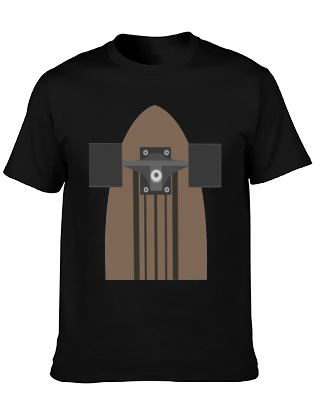 Skateboard Graphic T-Shirt - Casual Black Tee