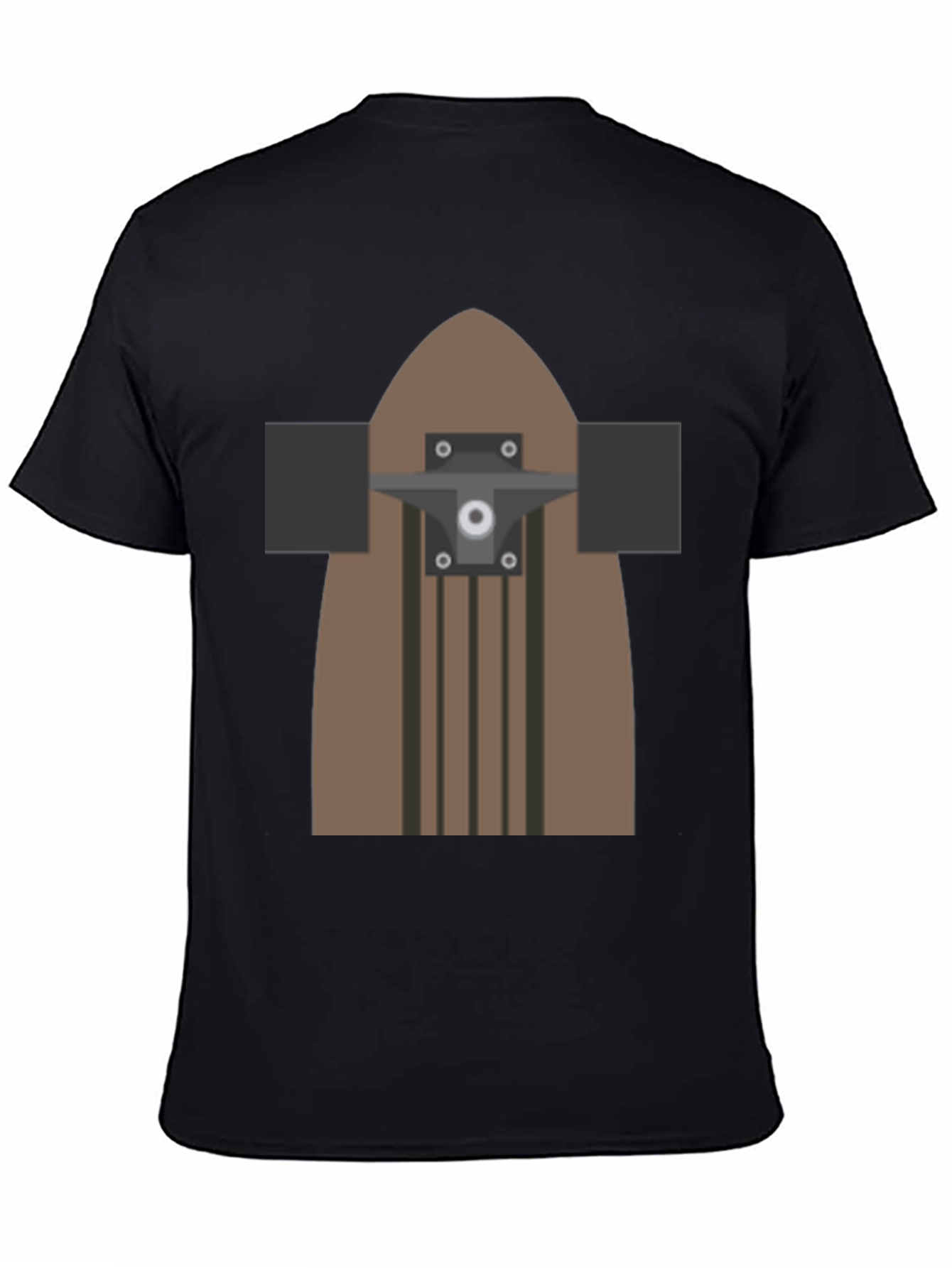 Skateboard Graphic T-Shirt - Casual Black Tee