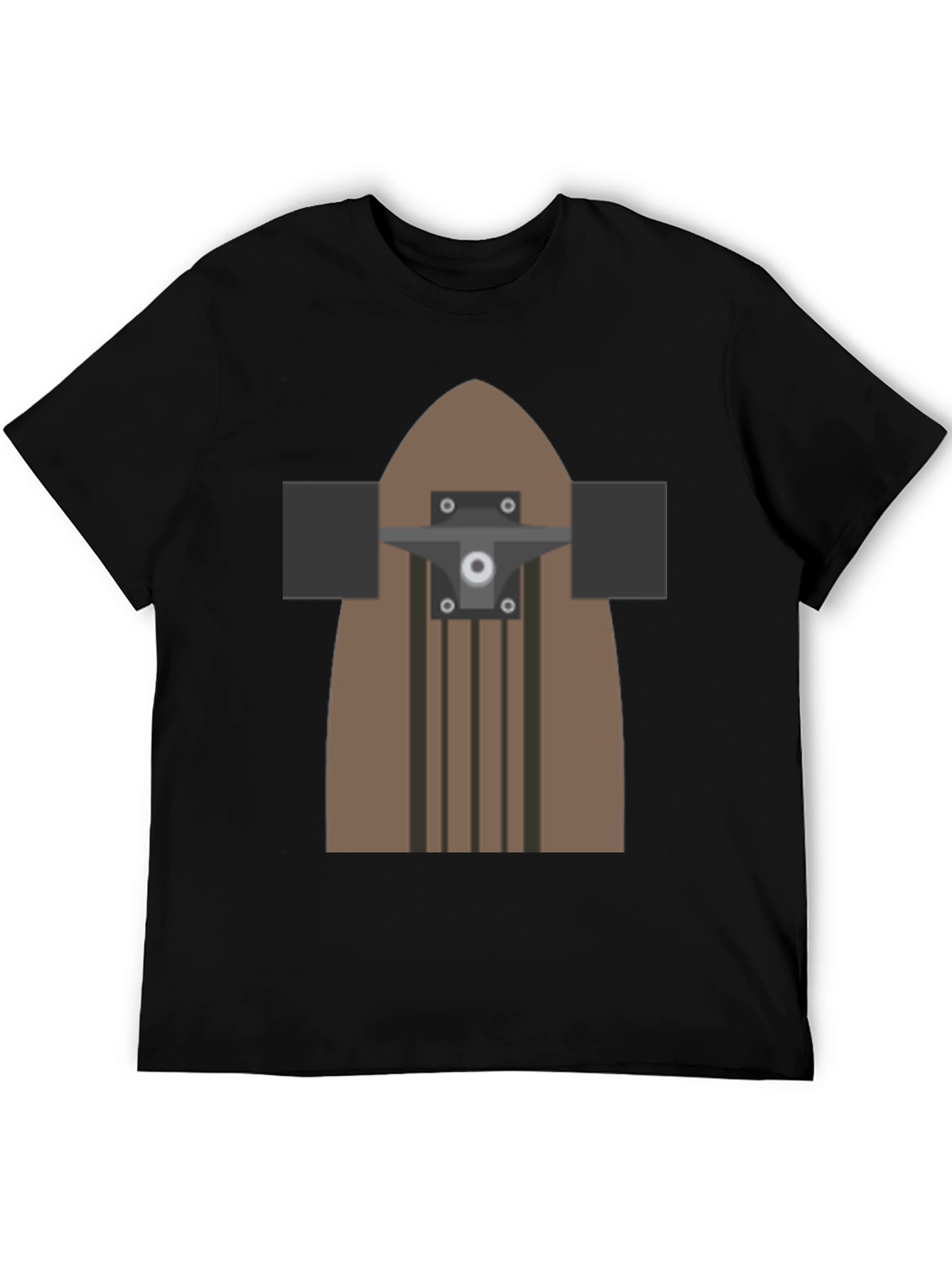 Skateboard Graphic T-Shirt - Casual Black Tee