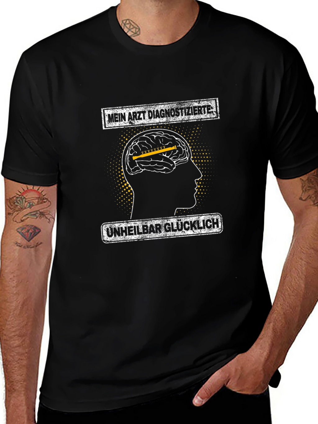 Funny Unhielbar Glucklich T-Shirt