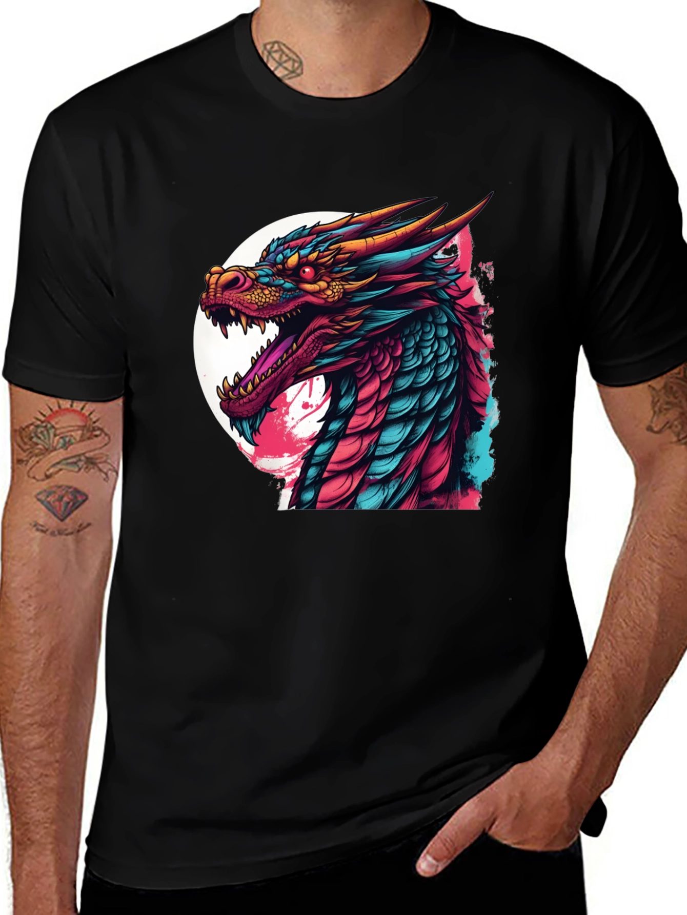 Dragon Graphic T-Shirt - Bold & Colorful Design