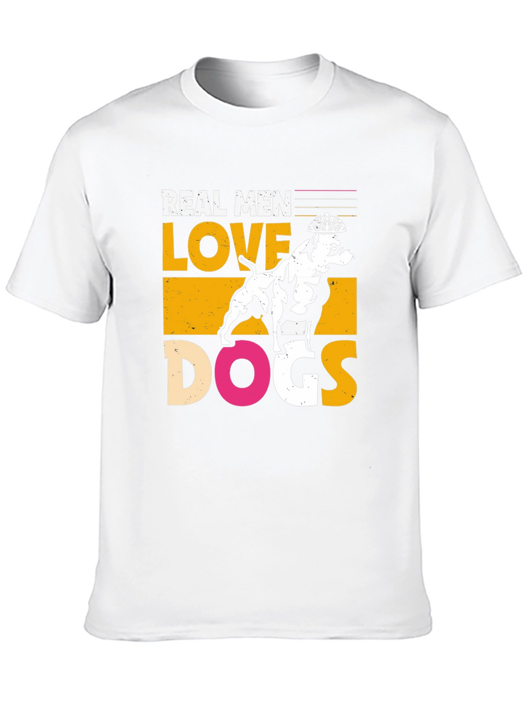Real Men Love Dogs Graphic T-Shirt - Black