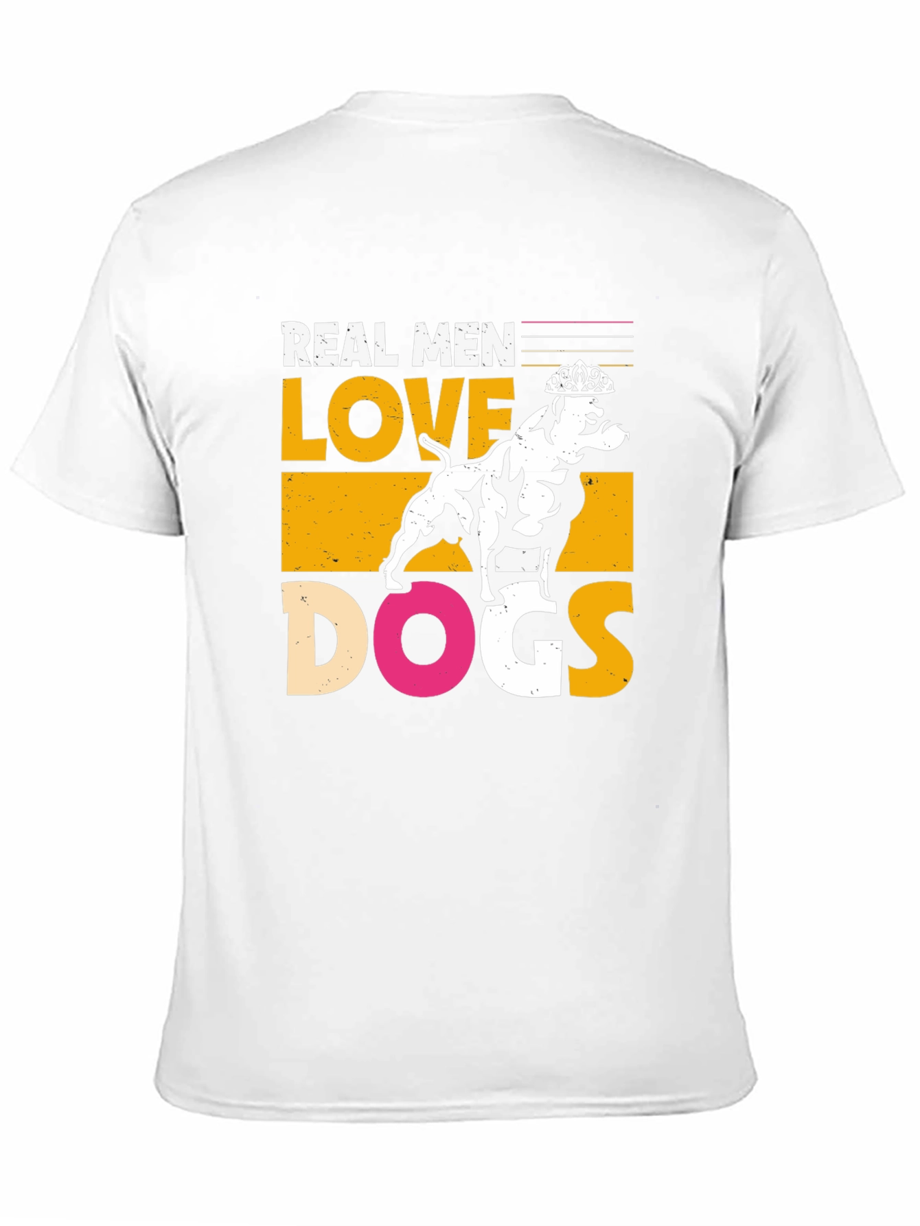 Real Men Love Dogs Graphic T-Shirt - Black
