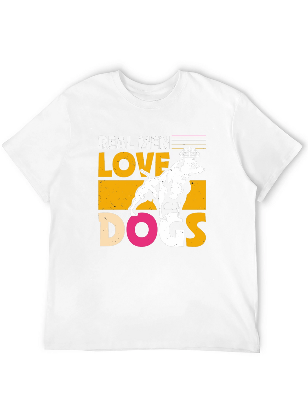 Real Men Love Dogs Graphic T-Shirt - Black