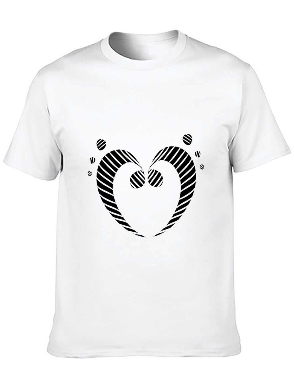 Modern Black Heart Graphic Tee