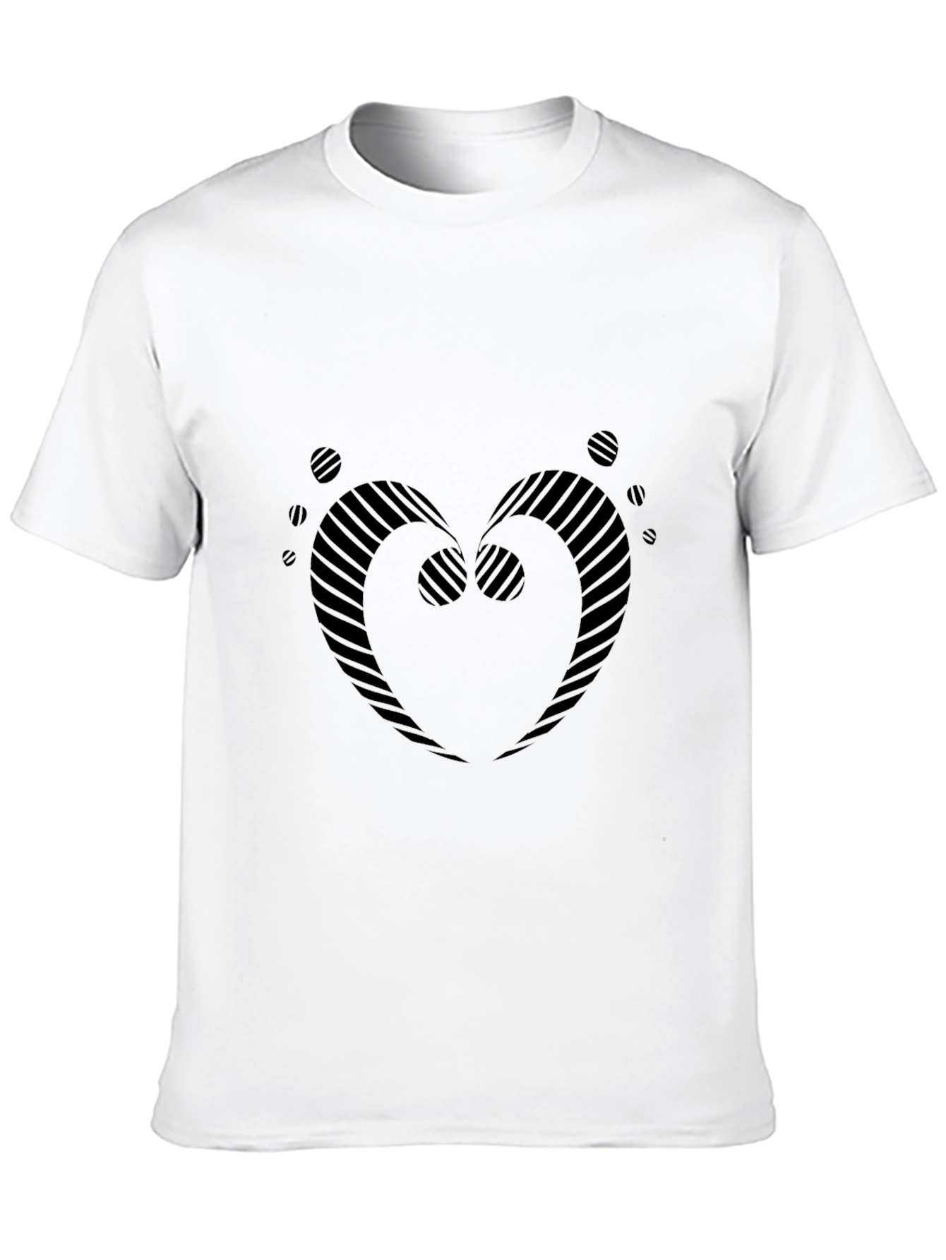 Modern Black Heart Graphic Tee