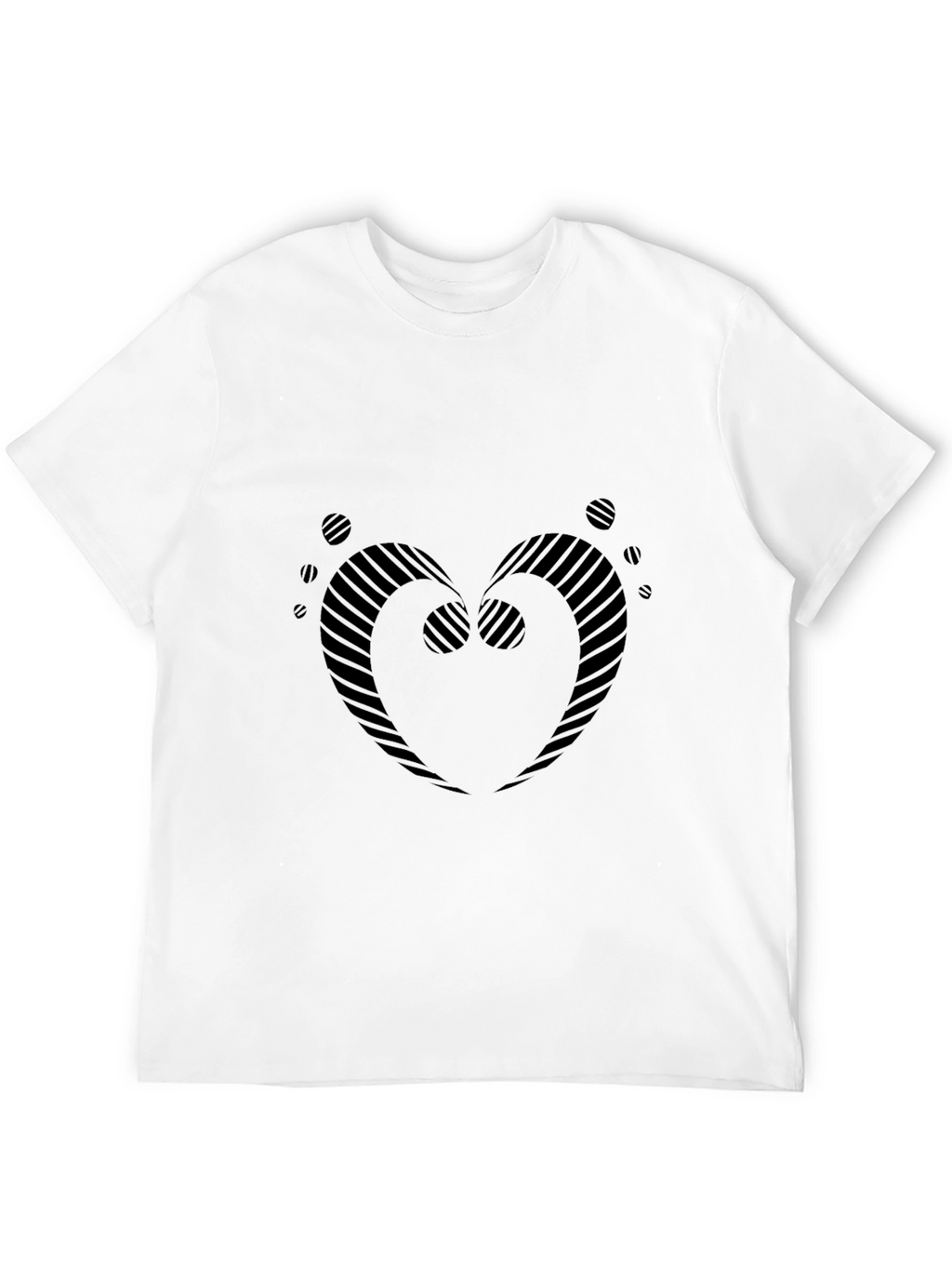 Modern Black Heart Graphic Tee