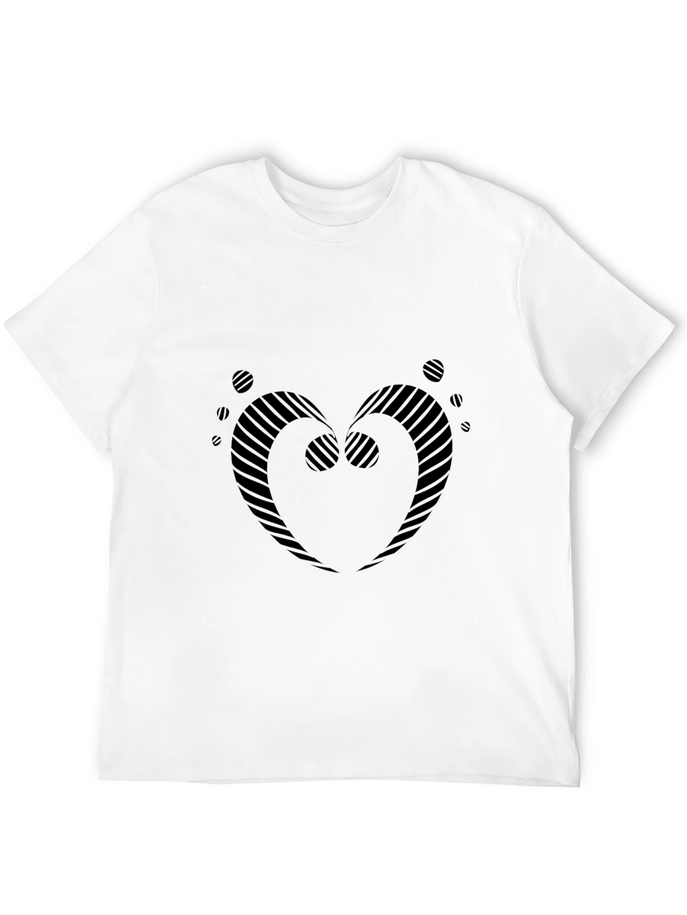Modern Black Heart Graphic Tee