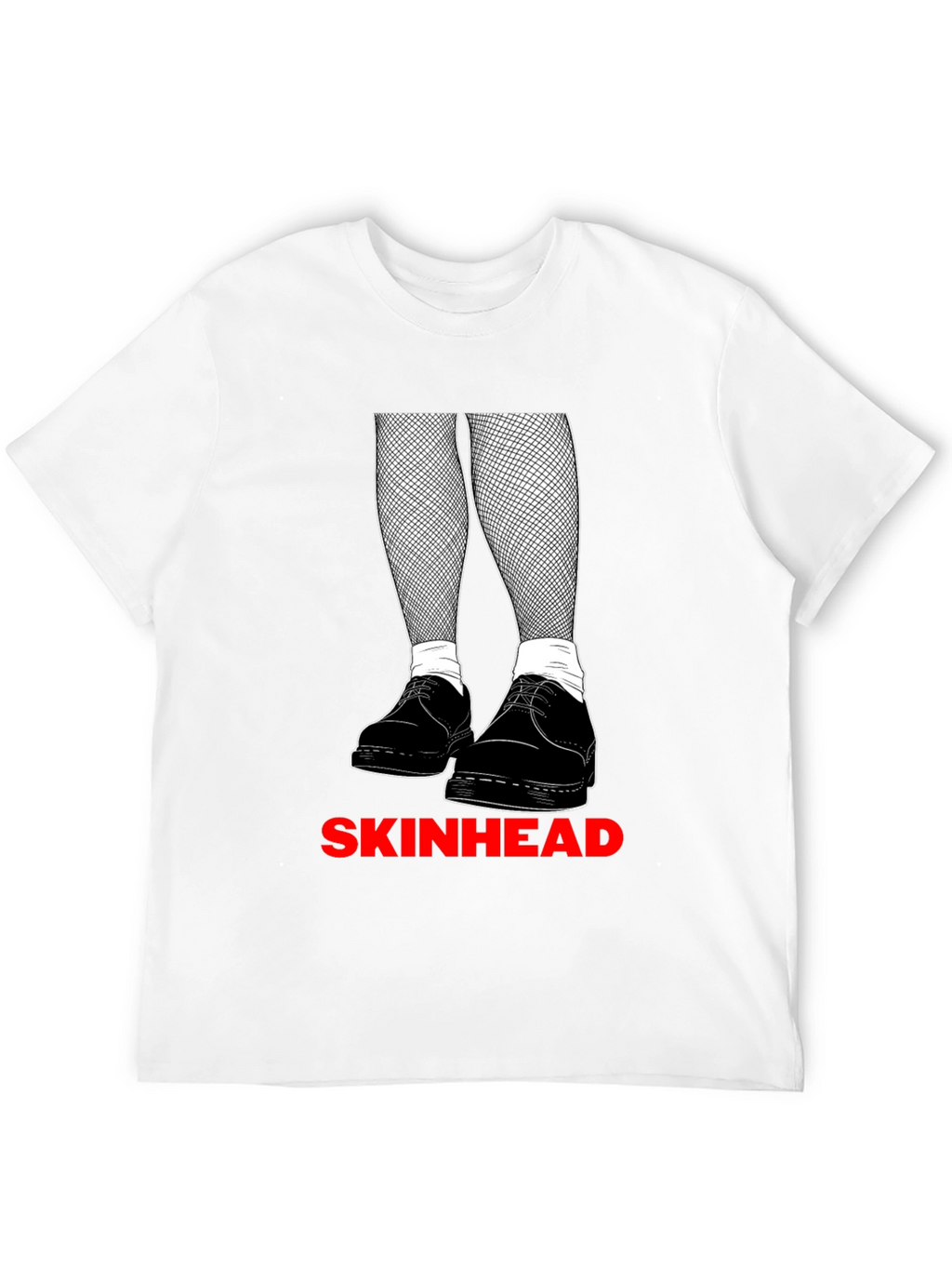Skinhead Graphic Tee - Black Crew Neck T-Shirt