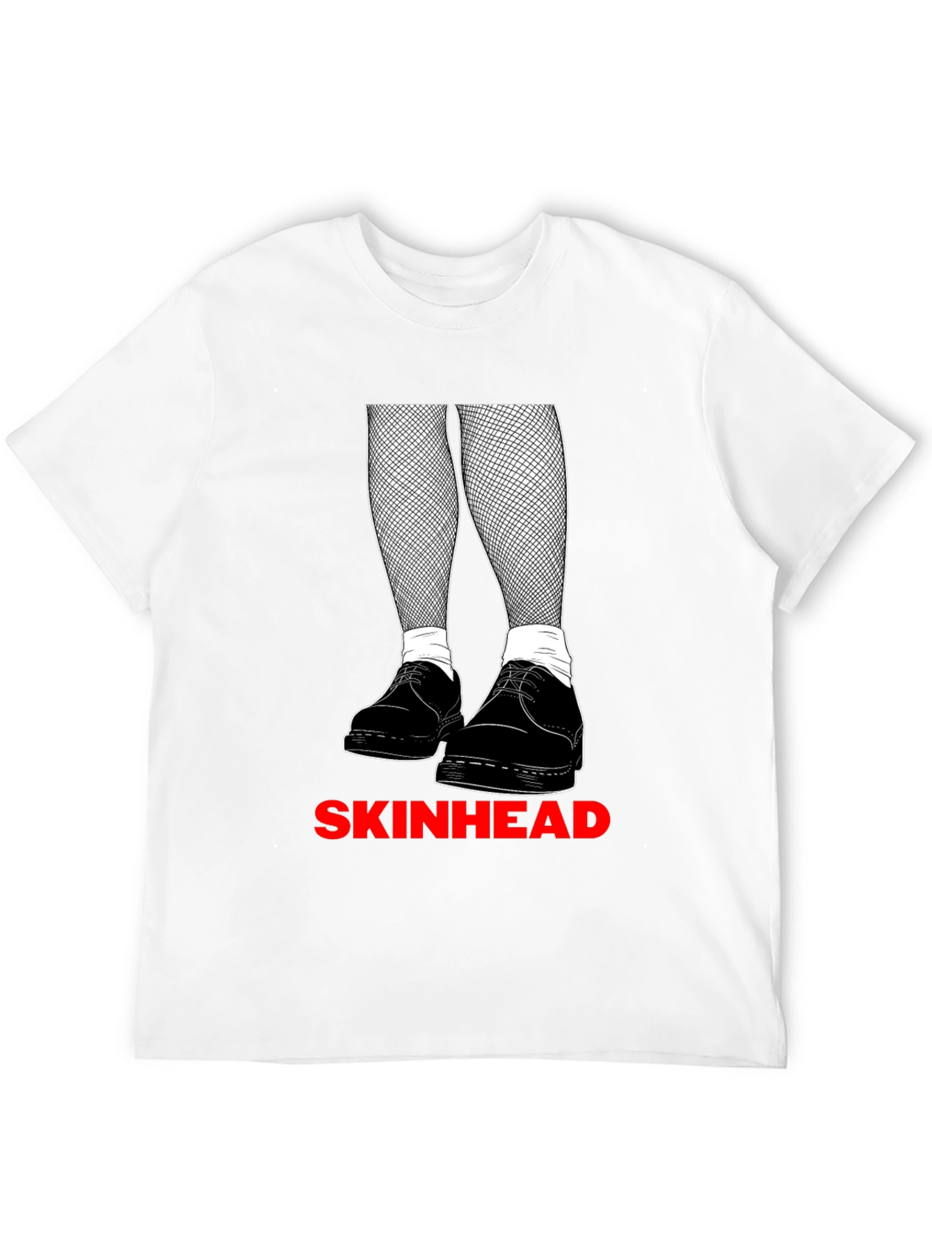 Skinhead Graphic Tee - Black Crew Neck T-Shirt
