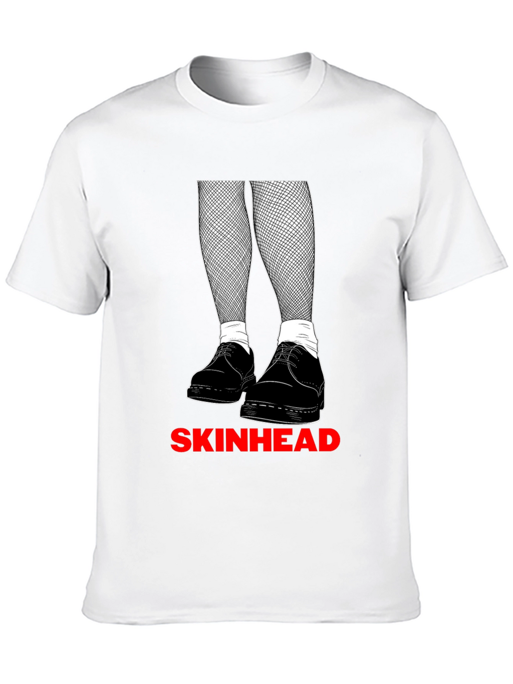 Skinhead Graphic Tee - Black Crew Neck T-Shirt