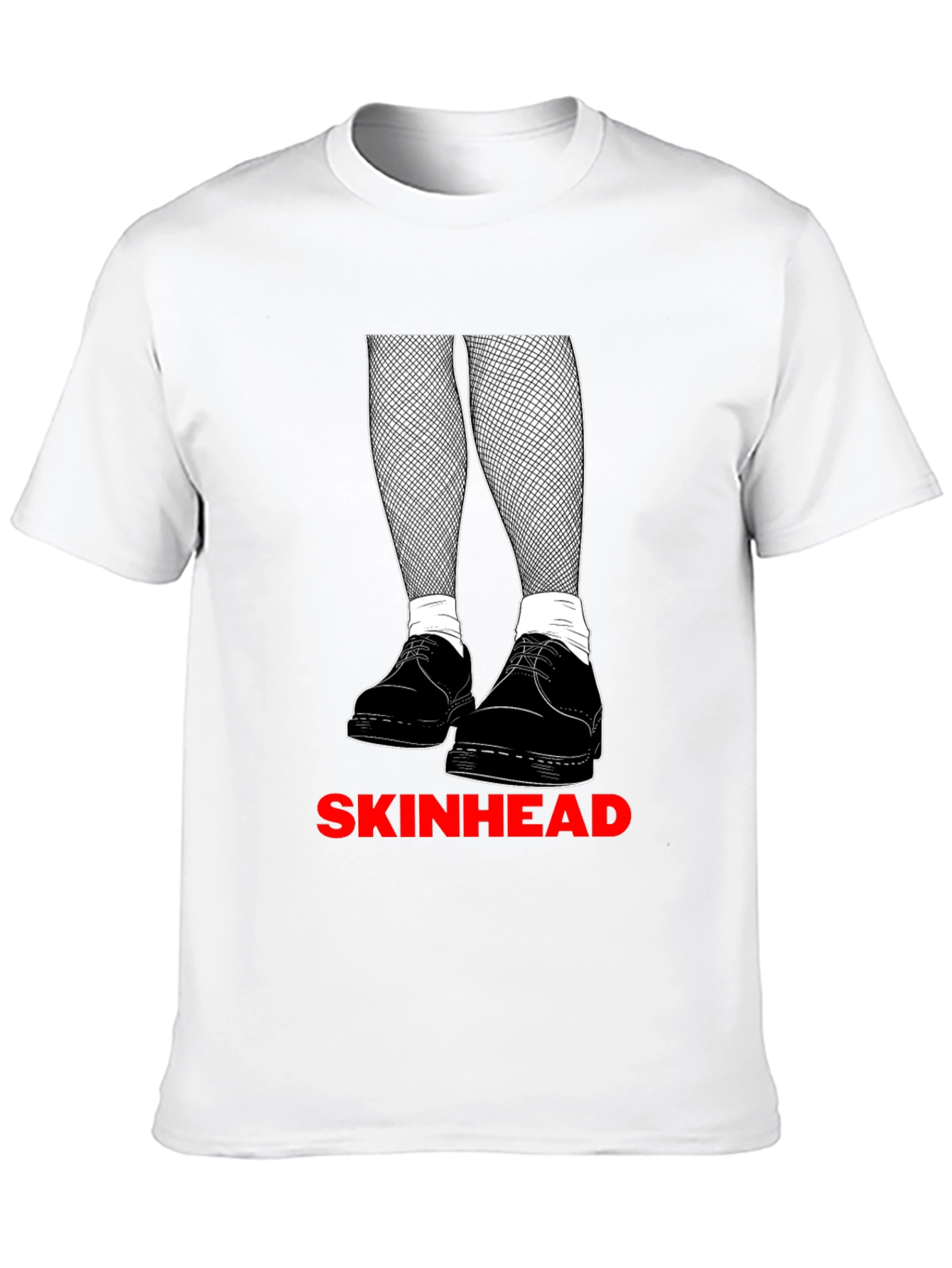 Skinhead Graphic Tee - Black Crew Neck T-Shirt