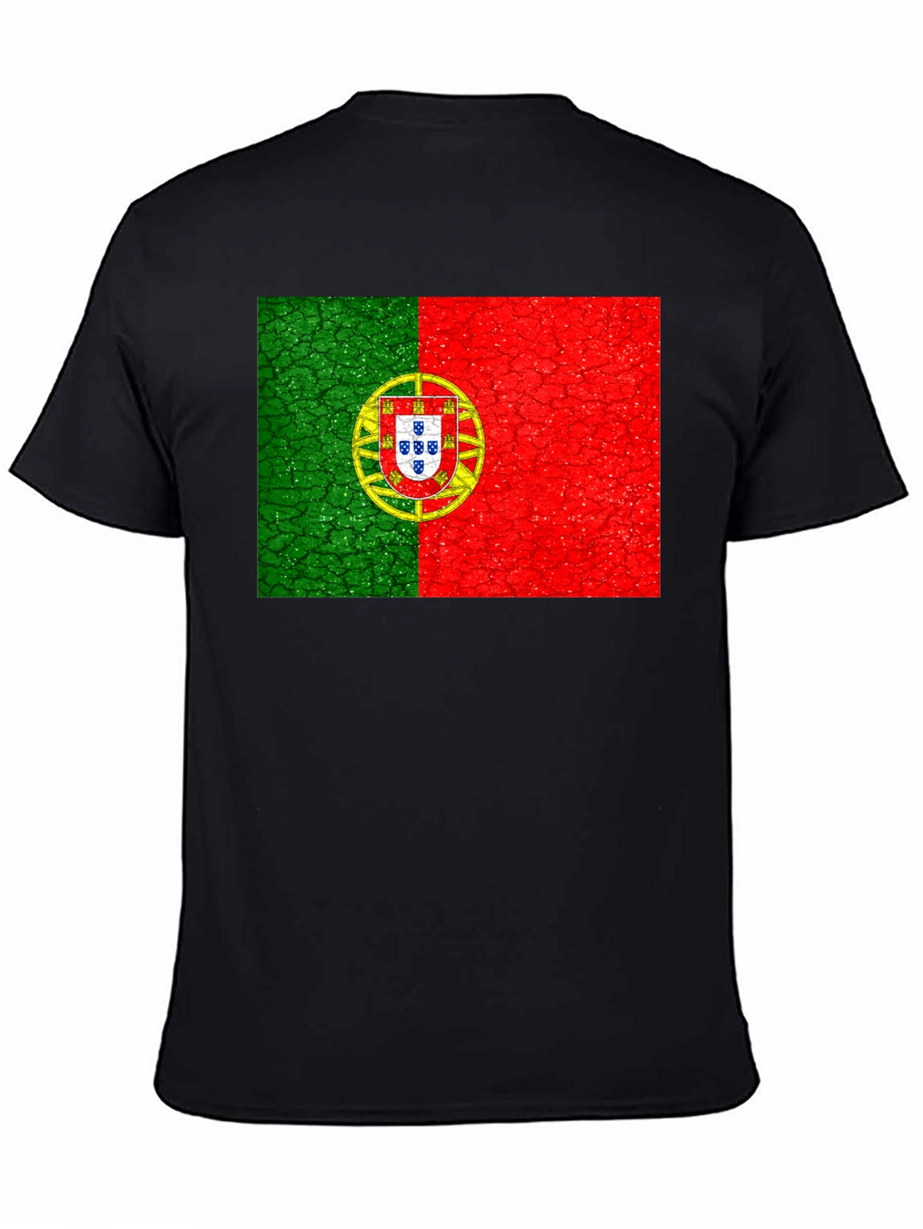 Portugal Flag Graphic T-Shirt - Black Tee