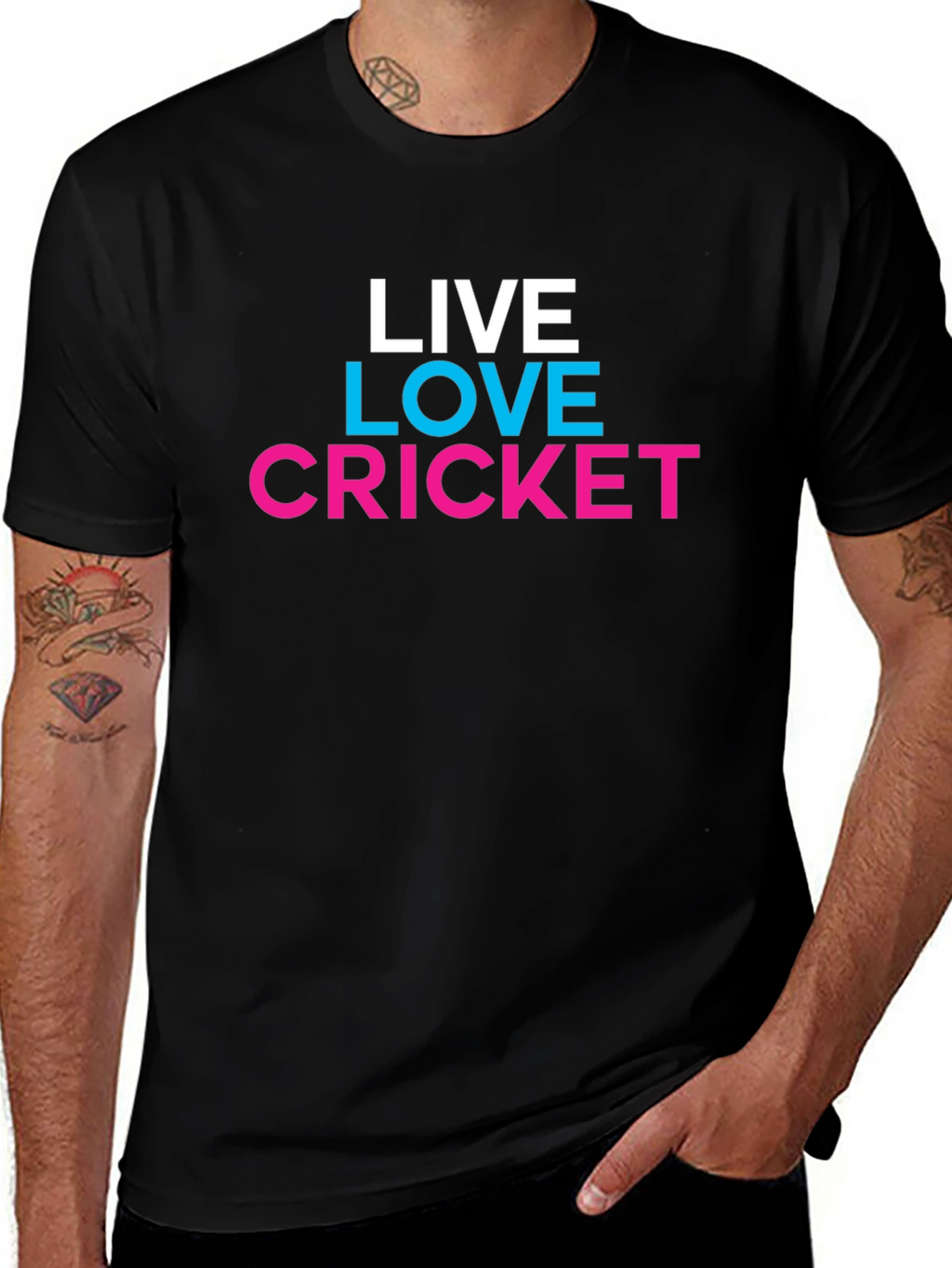Live Love Cricket Graphic Tee - Trendy Casual Shirt