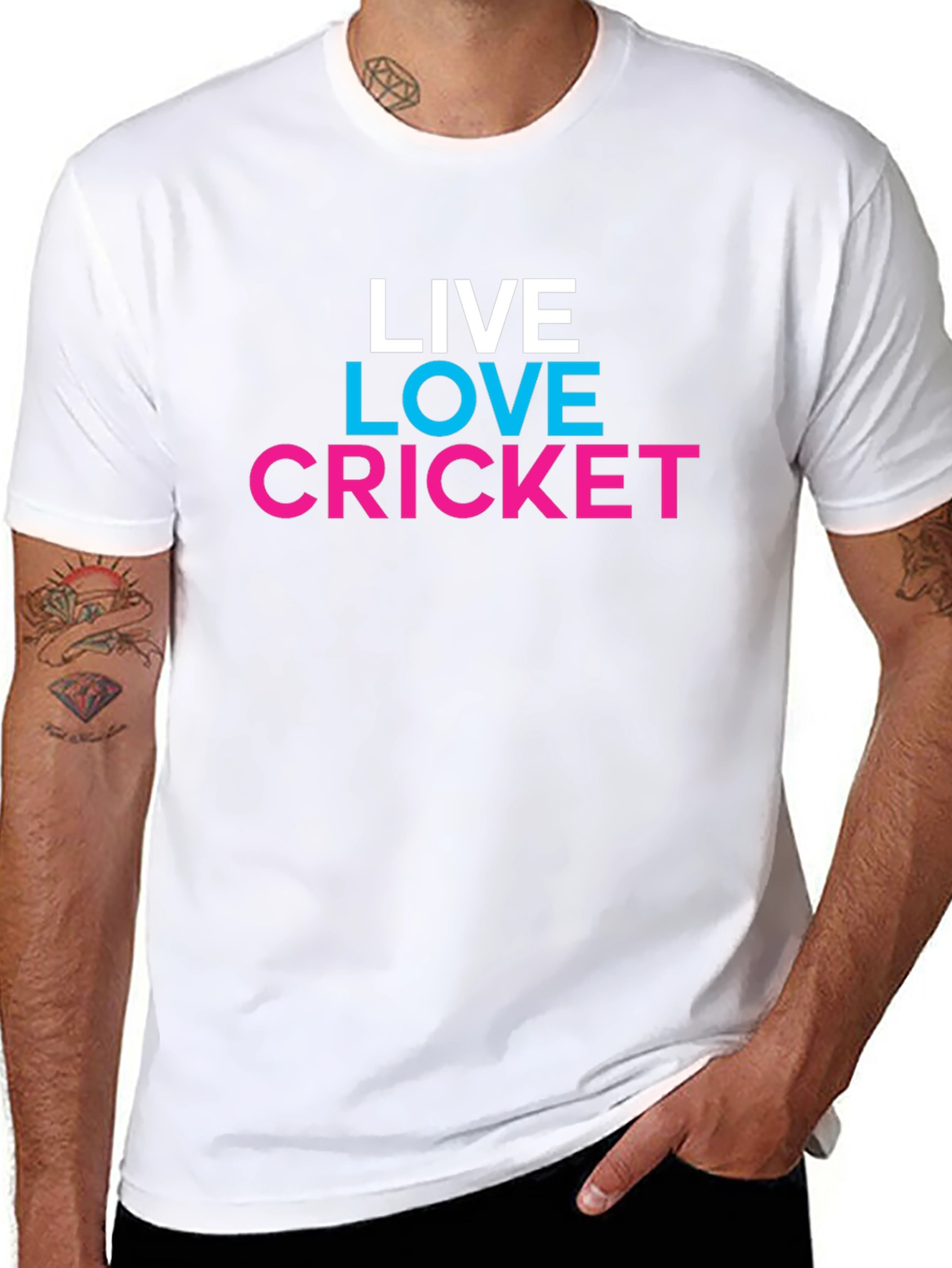 Live Love Cricket Graphic Tee - Trendy Casual Shirt