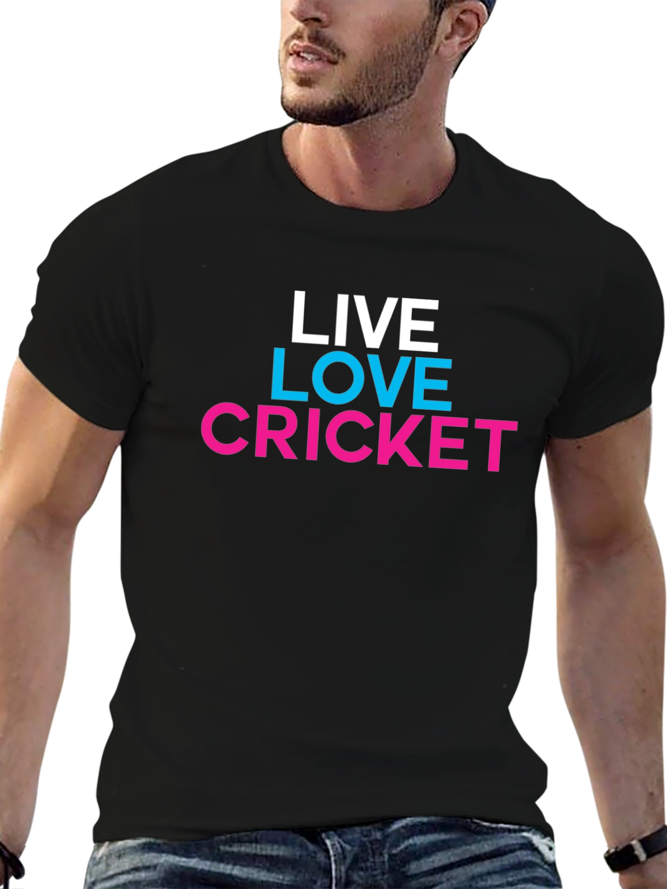 Live Love Cricket Graphic Tee - Trendy Casual Shirt