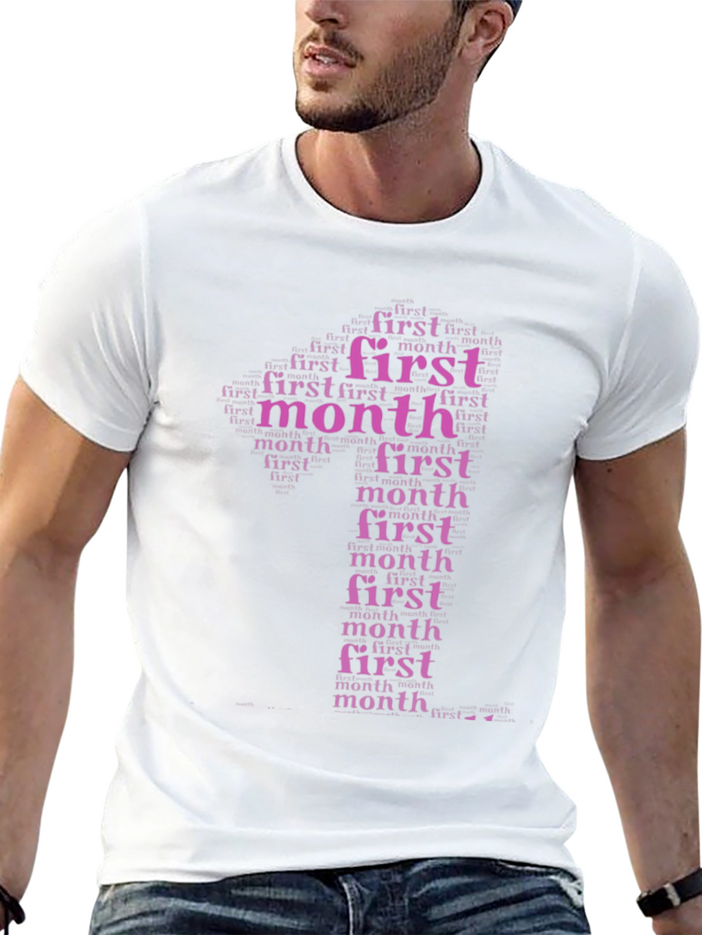 First Month Word Art T-Shirt