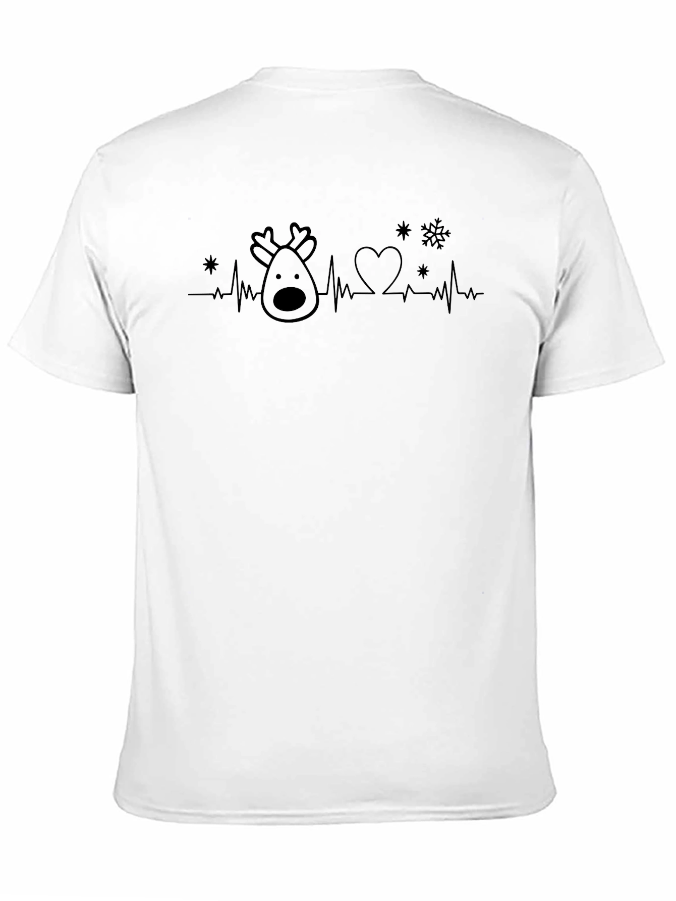 Christmas ECG Reindeer Heartbeat T-Shirt