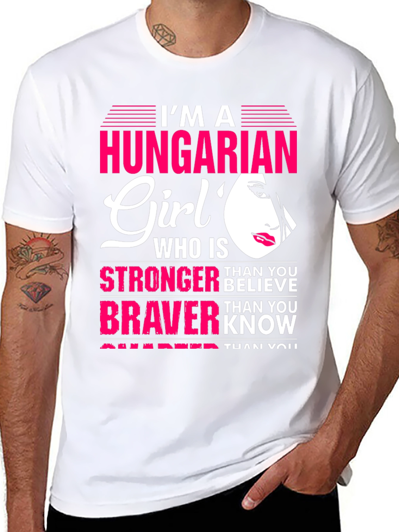 Hungarian Girl Stronger Braver Smarter T-Shirt