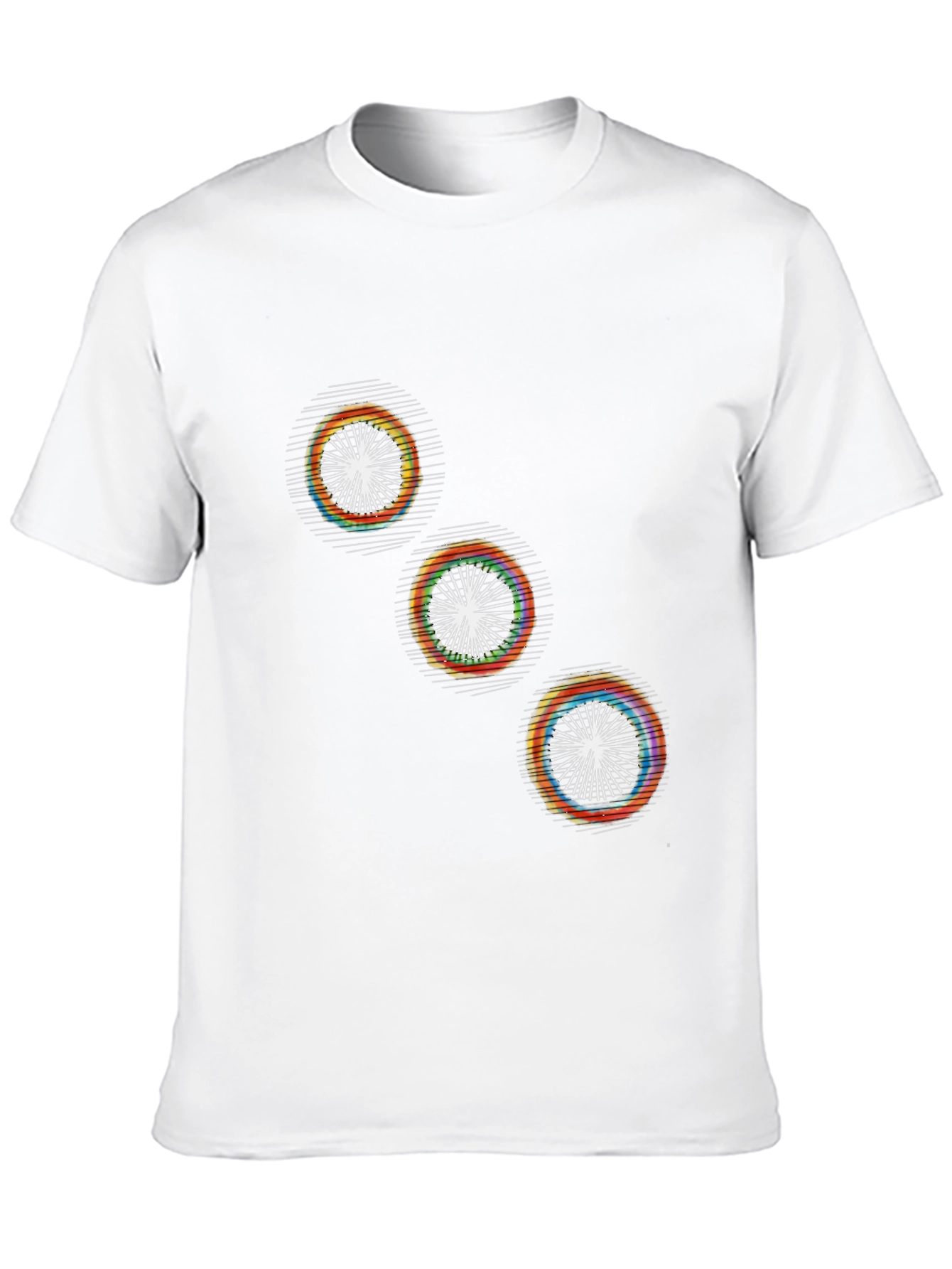 Modern Geometric Graphic Print Black T-Shirt