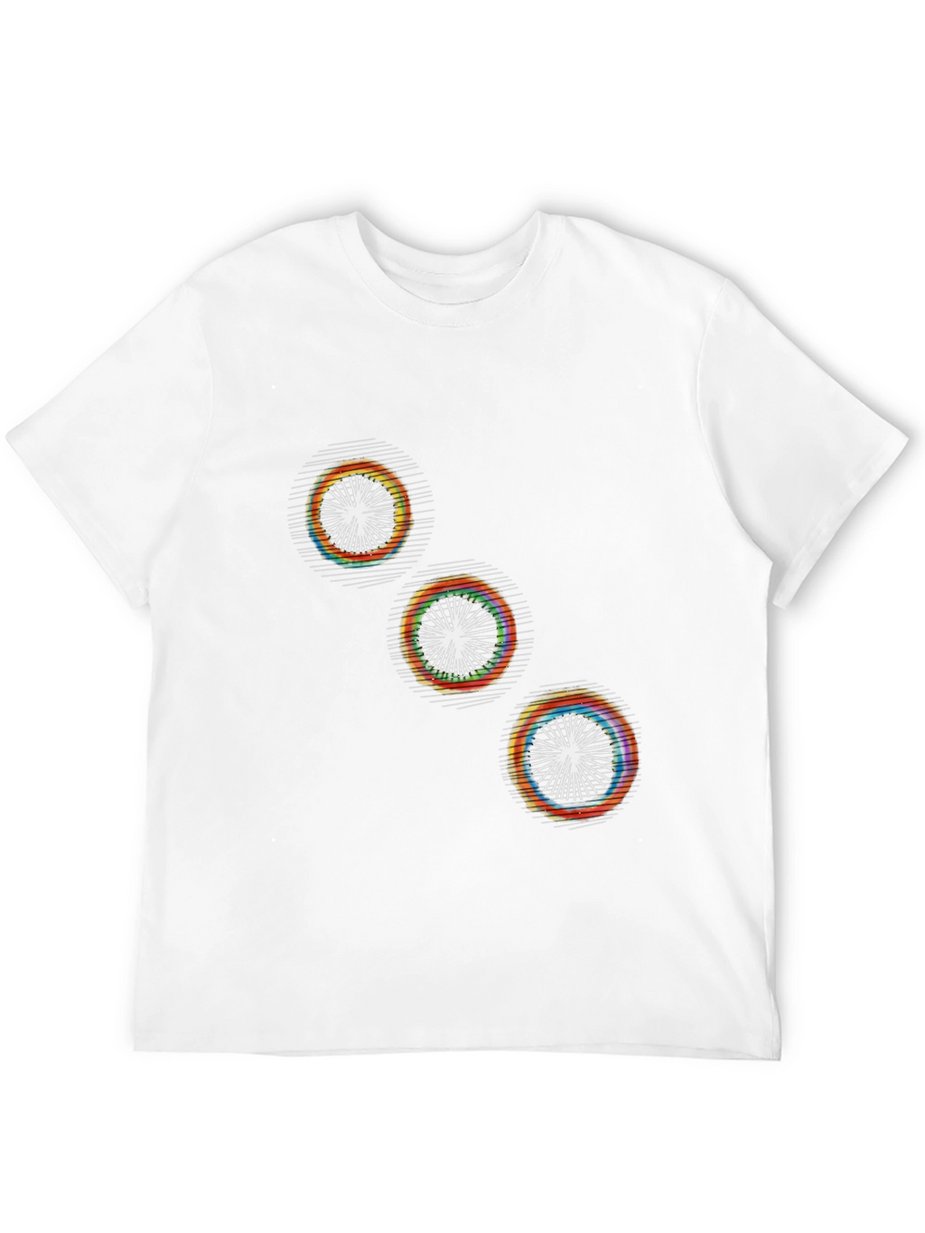 Modern Geometric Graphic Print Black T-Shirt