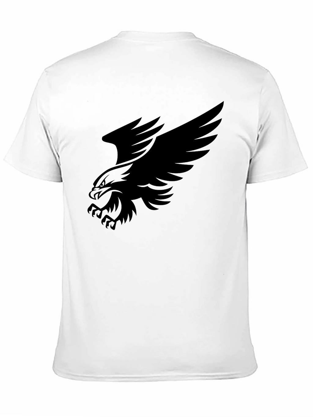 Bold Eagle Graphic Tee - Black Cotton Comfort