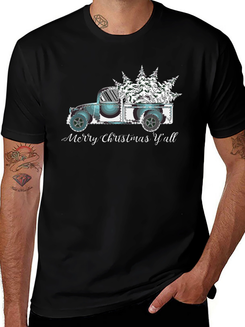 Merry Christmas Yall Truck T-Shirt