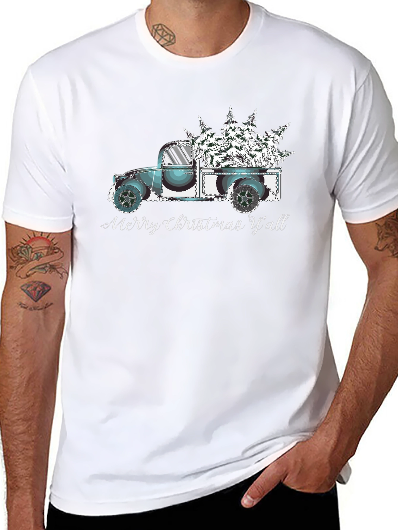 Merry Christmas Yall Truck T-Shirt