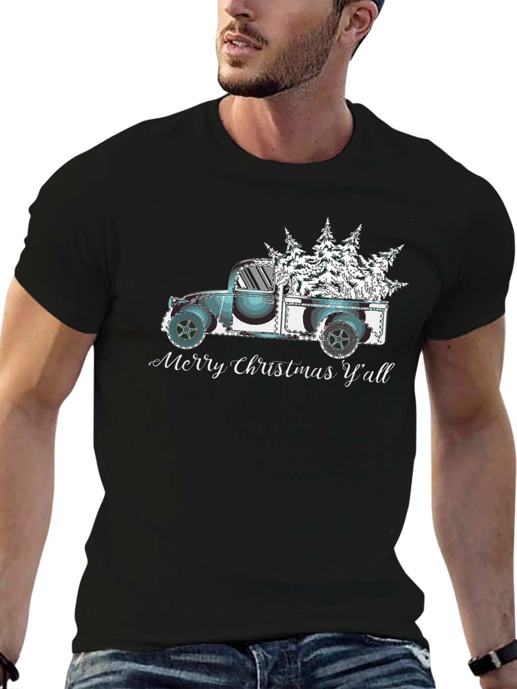 Merry Christmas Yall Truck T-Shirt