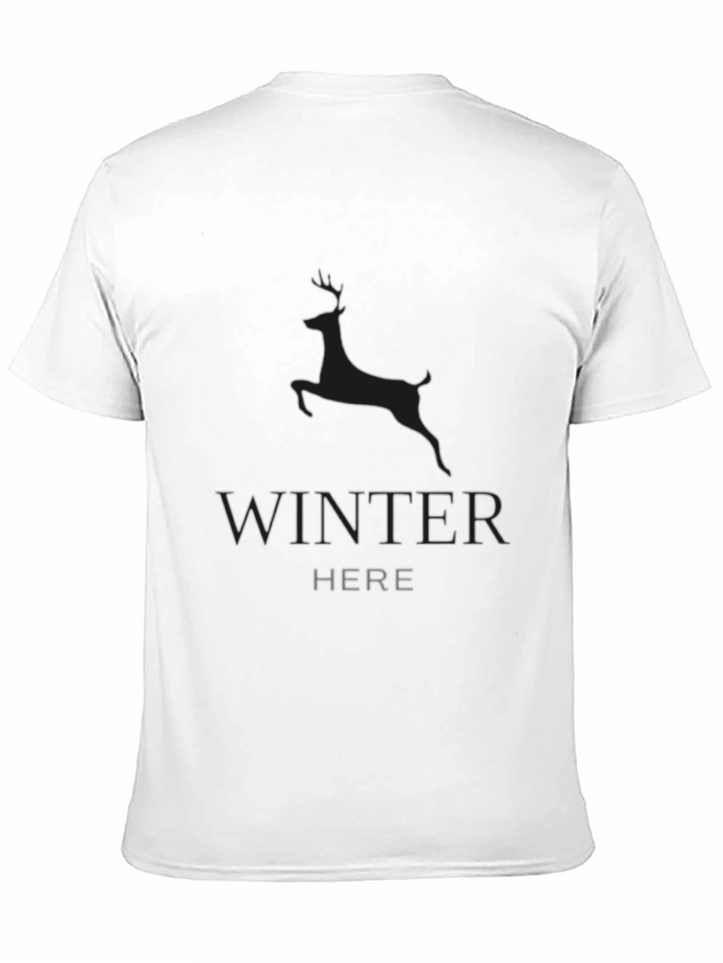 Winter Deer Graphic Tee - Black