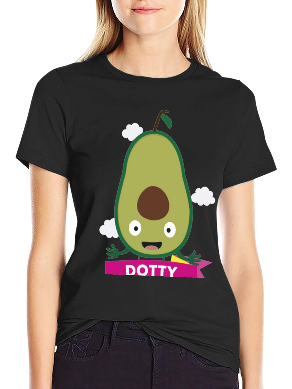 Avocado Dotty T-Shirt - Cute Cartoon Style