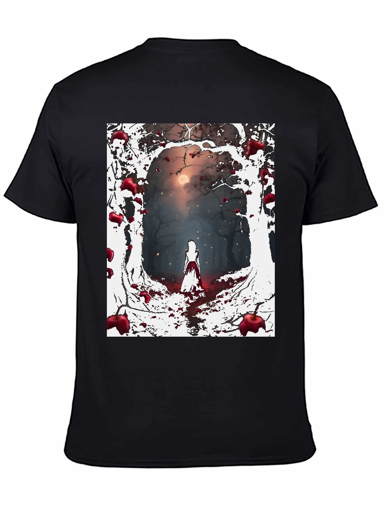 Spooky Forest Graphic Tee - Dark Fantasy Style