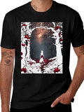 Spooky Forest Graphic Tee - Dark Fantasy Style
