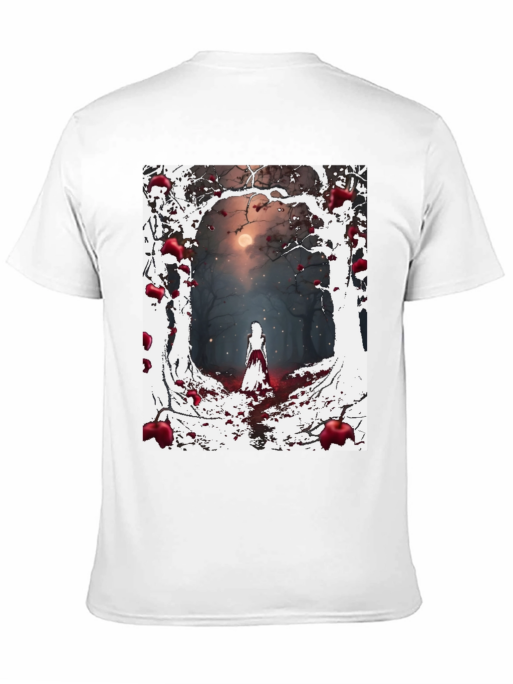 Spooky Forest Graphic Tee - Dark Fantasy Style