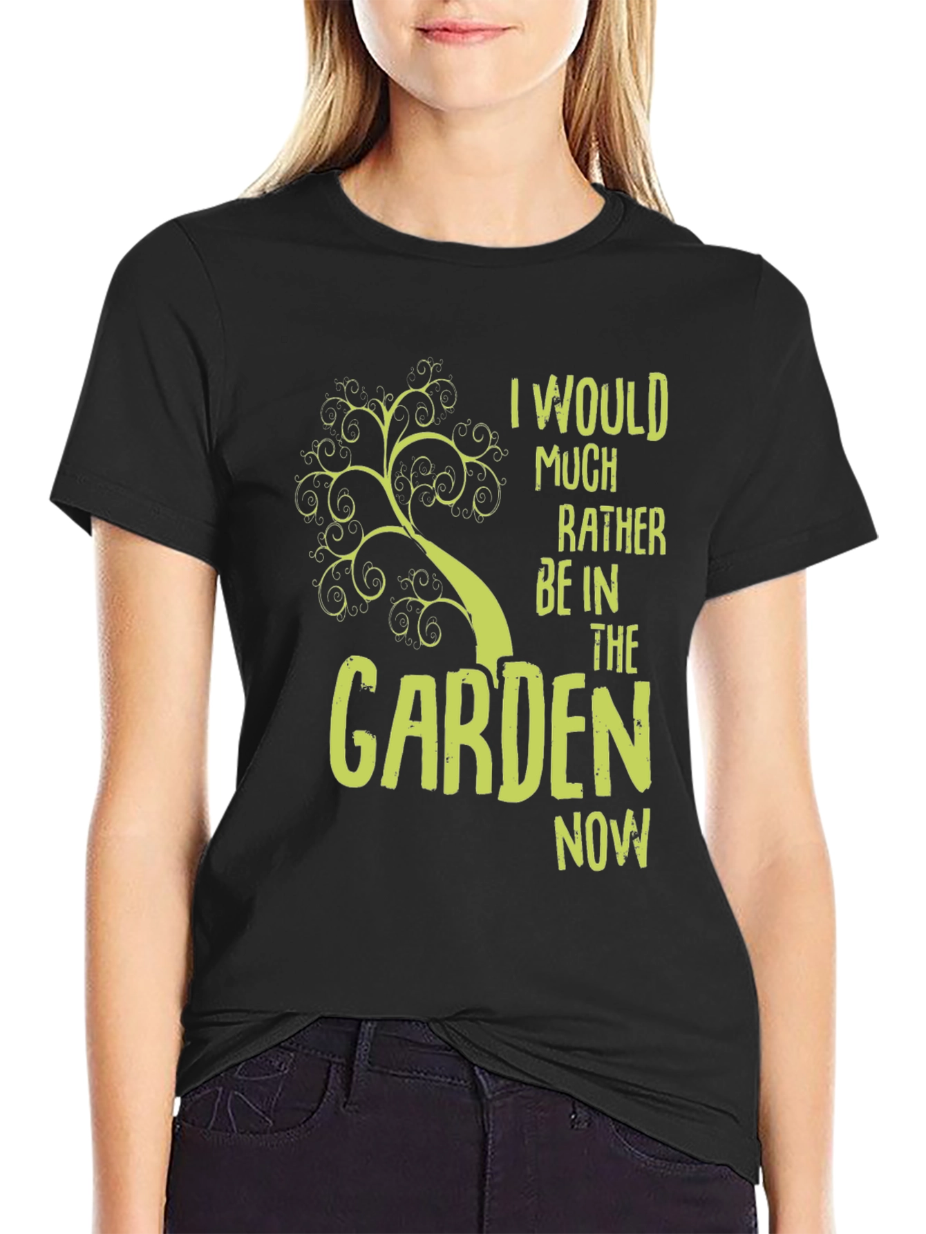 Gardener T-Shirt: I Would Rather Be In The Garden Now Tee