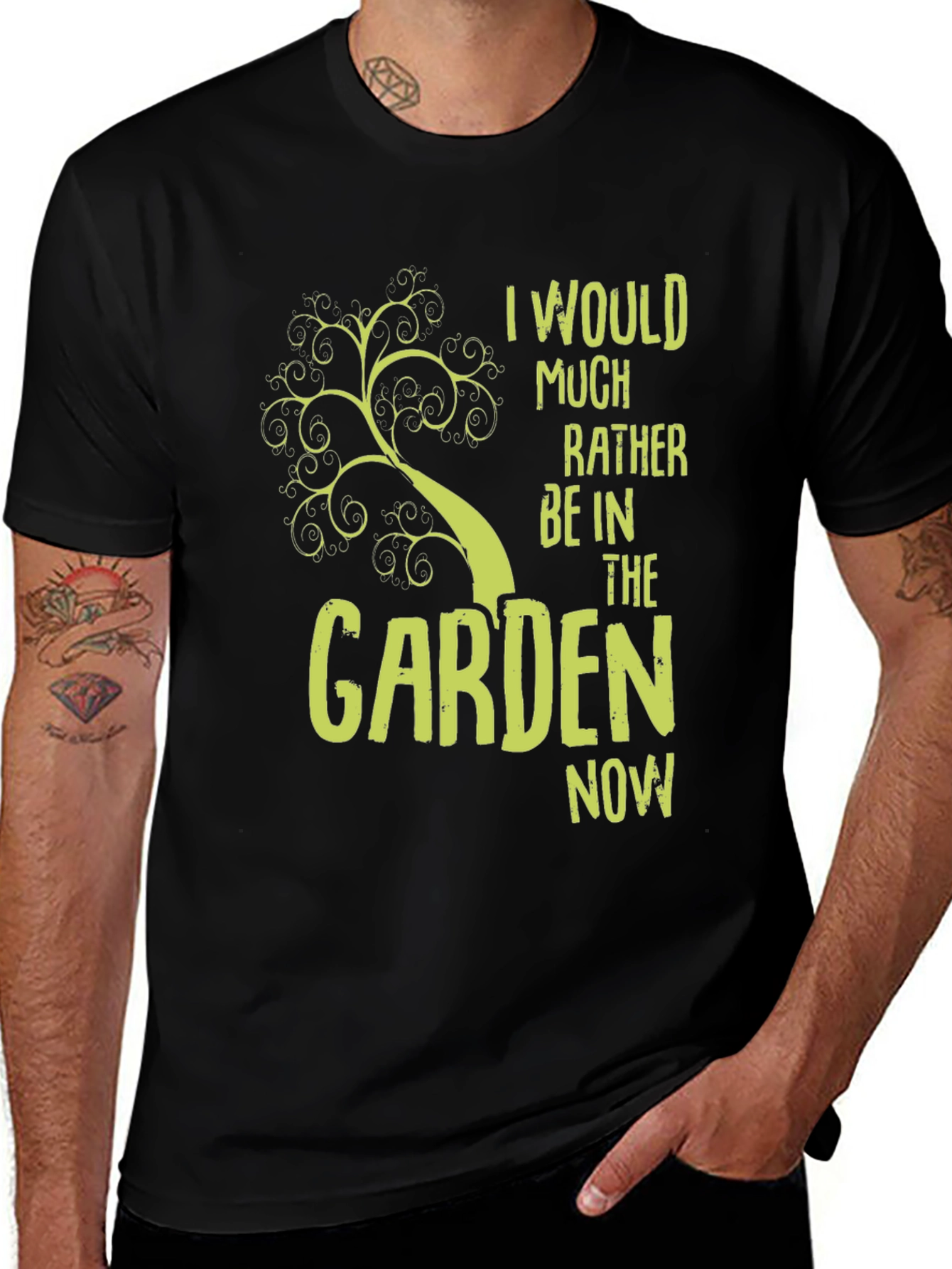 Gardener T-Shirt: I Would Rather Be In The Garden Now Tee