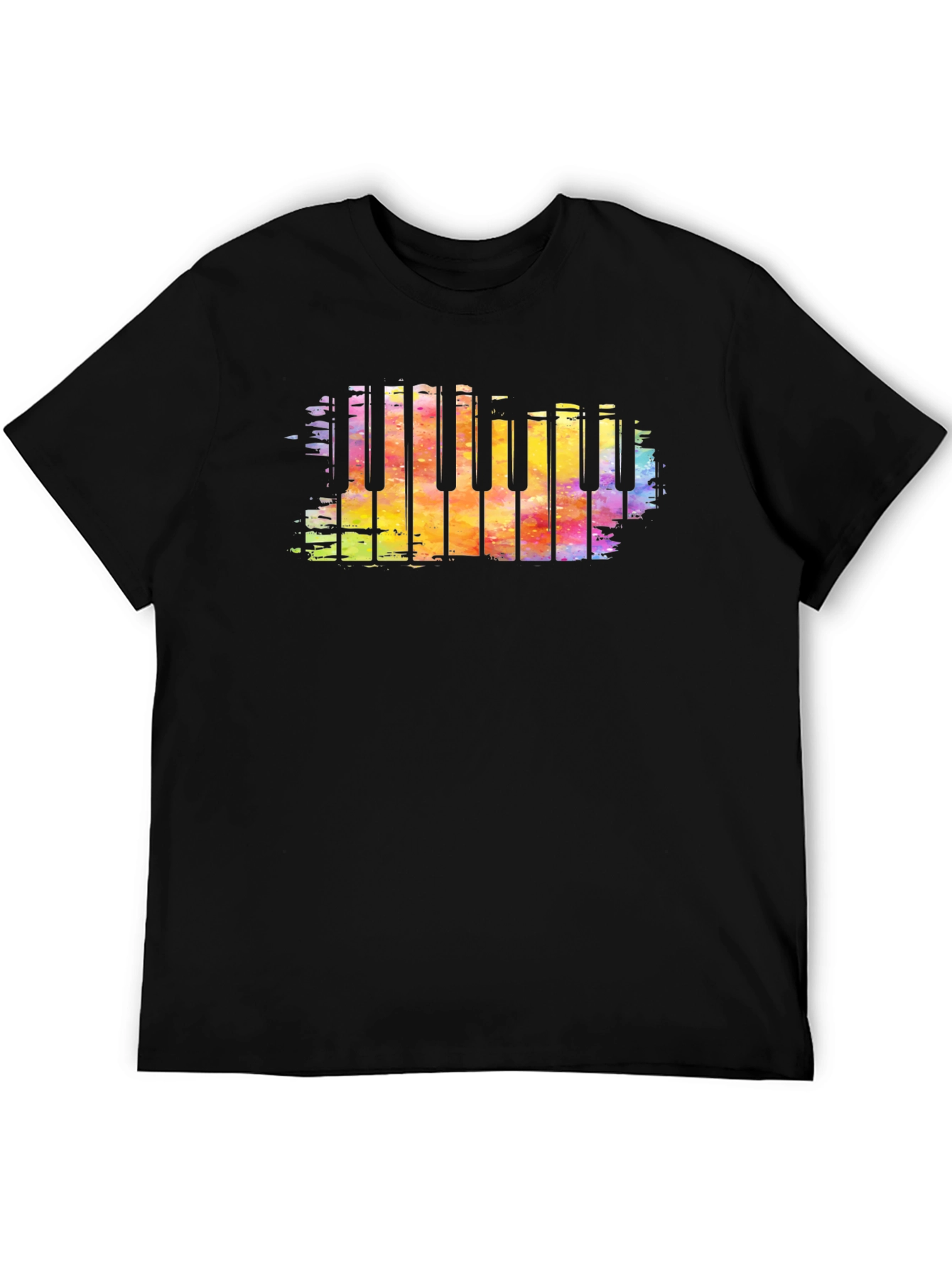 Colorful Piano Keys Graphic T-Shirt